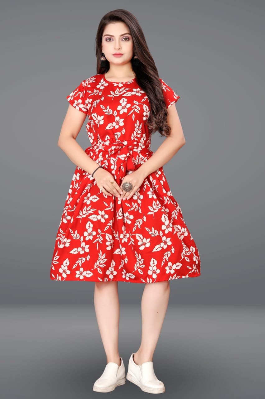 Trendy Casual Short Cotton Gown | Fabric Heavy Crepe - Image 2