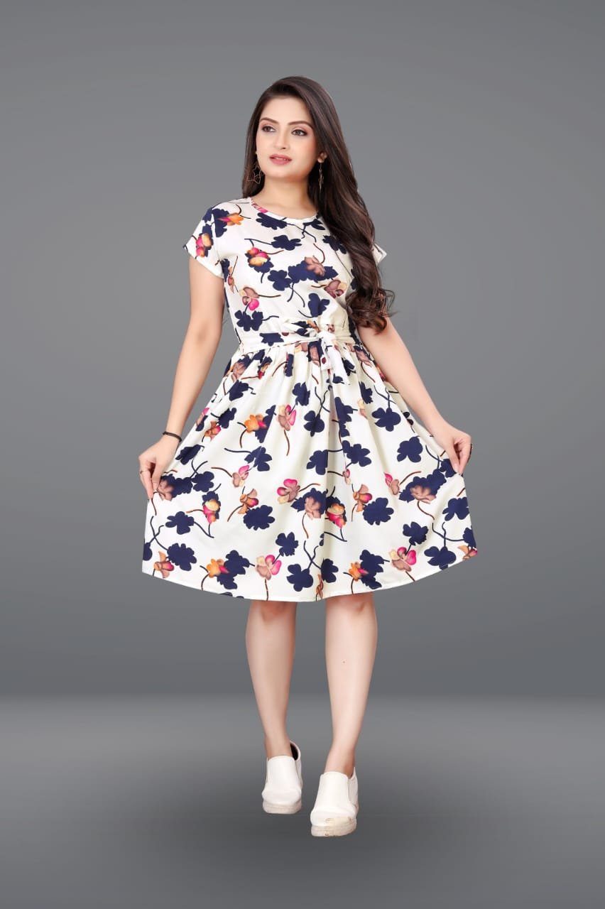 Trendy Casual Short Cotton Gown | Fabric Heavy Crepe