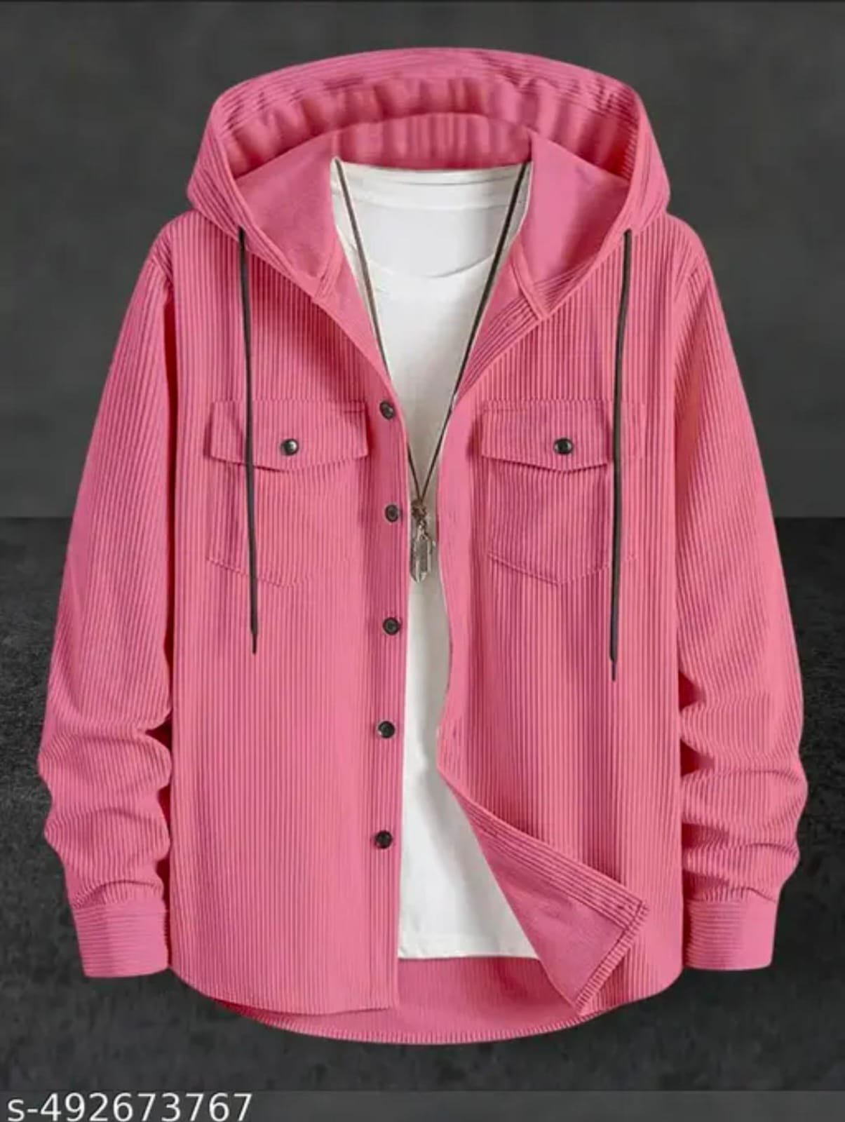 TRYTHIS Cotton Color Block Half Sleeves Hoodie Neck Mens T-Shirt - Image 5